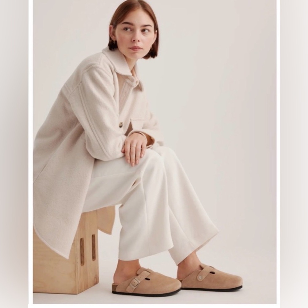 Quince Water Repellent Suede Clog Mule Dune Comfort Slip On Women’s 7 New W/Box